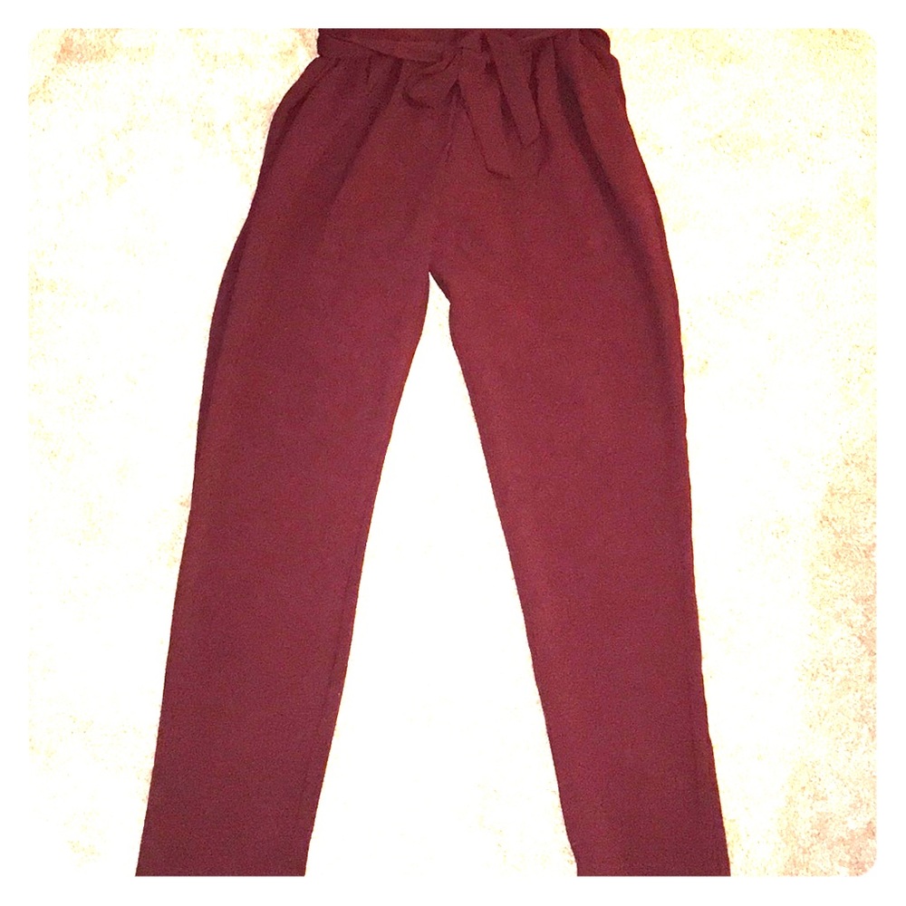 CHARLOTTE RUSSE waist tie pants